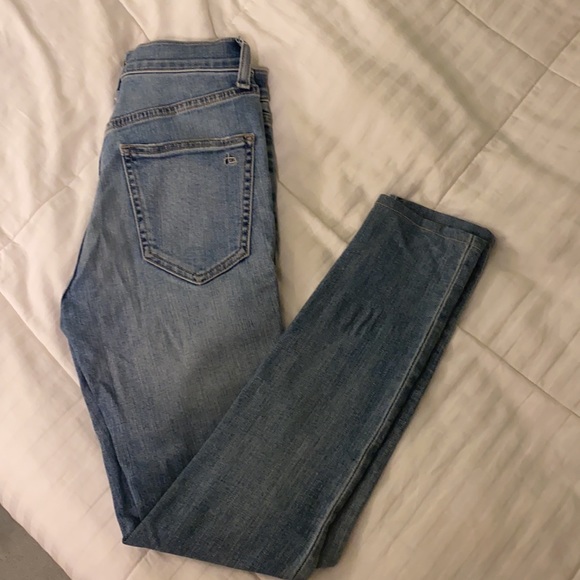 Rag & Bone High Waisted Skinny Jean in Freemont (timeless light wash) - Picture 3 of 7